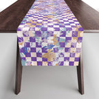 Grid of artistic strokes L Table Runner Gallery Image 1
