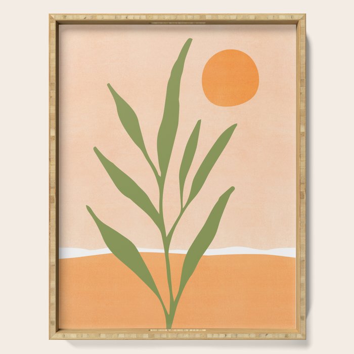 Southwest Sunrise Abstract Landscape Serving Tray Gallery Image 1