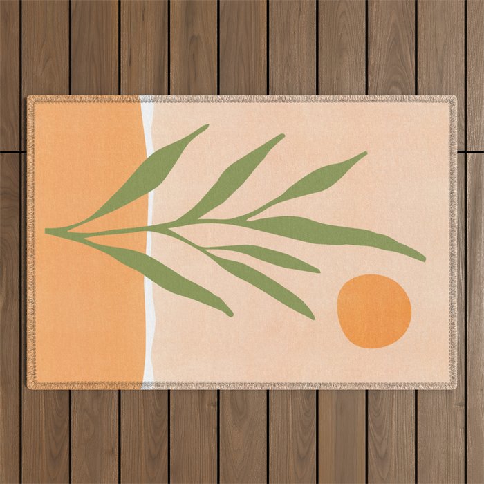 Southwest Sunrise Abstract Landscape Outdoor Rug Gallery Image 1