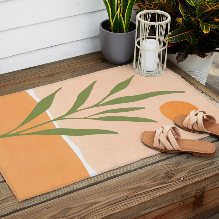 Southwest Sunrise Abstract Landscape Outdoor Rug Gallery Image 2