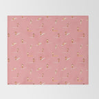Surf girls in pink Throw Blanket Gallery Image 2