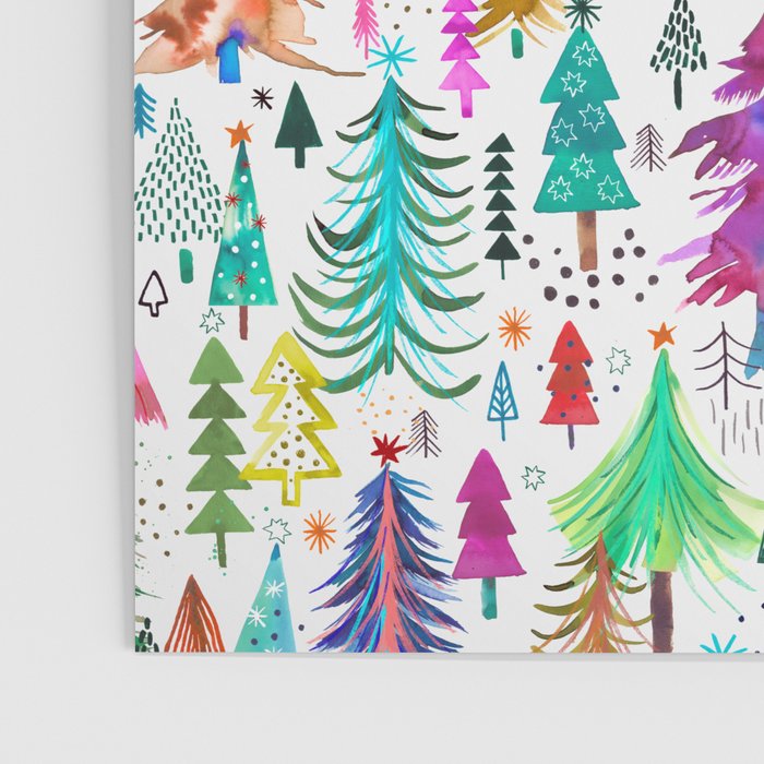 Colorful Christmas Trees Poster Gallery Image 3