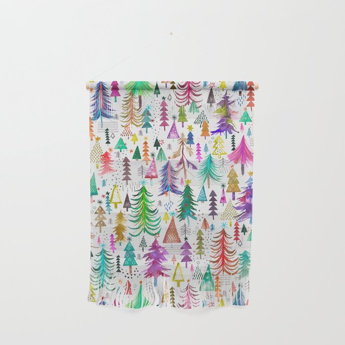 Colorful Christmas Trees Wall Hanging Gallery Image 1