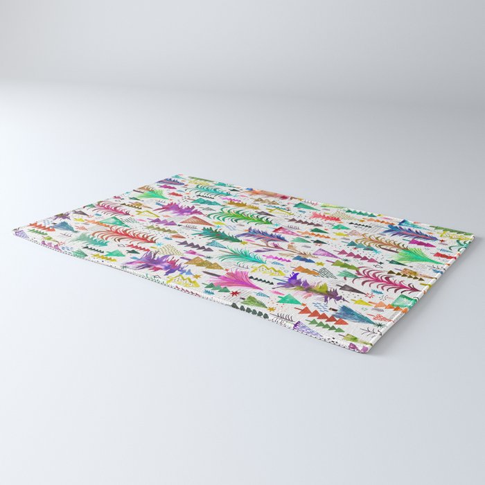 Colorful Christmas Trees Rug Gallery Image 3