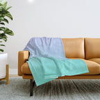 Light Purple Turquoise Gradient Throw Blanket Gallery Image 1