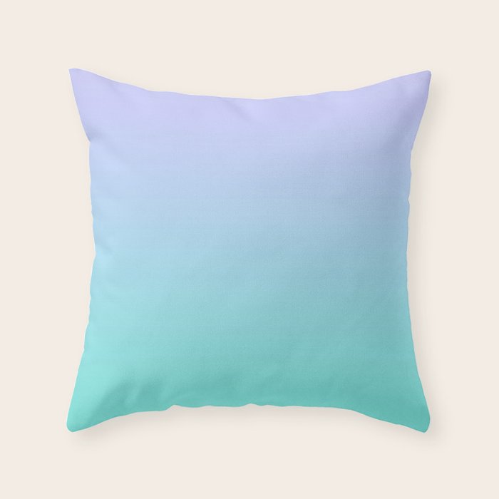 Light Purple Turquoise Gradient Throw Pillow Gallery Image 1