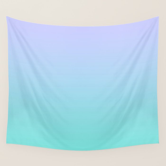 Light Purple Turquoise Gradient Wall Tapestry Gallery Image 1