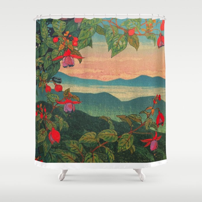 Sunset at Binyiensu Shower Curtain Gallery Image 1