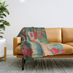 Sunset at Binyiensu Throw Blanket Gallery Image 1