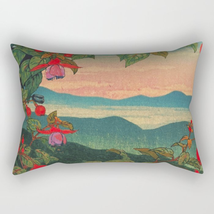 Sunset at Binyiensu Rectangular Pillow Gallery Image 2
