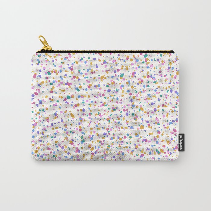 Festive Speckled Dot Pattern - Funfetti Rainbow Carry All Pouch Gallery Image 1