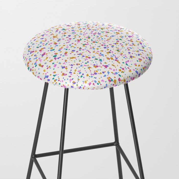 Festive Speckled Dot Pattern - Funfetti Rainbow Stool Gallery Image 2