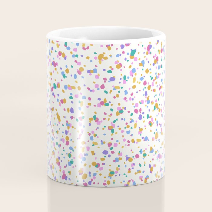 Festive Speckled Dot Pattern - Funfetti Rainbow Coffee Mug Gallery Image 4