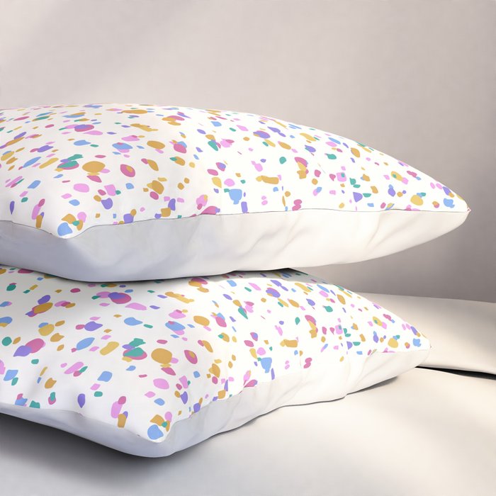 Festive Speckled Dot Pattern - Funfetti Rainbow Pillow Sham Gallery Image 3
