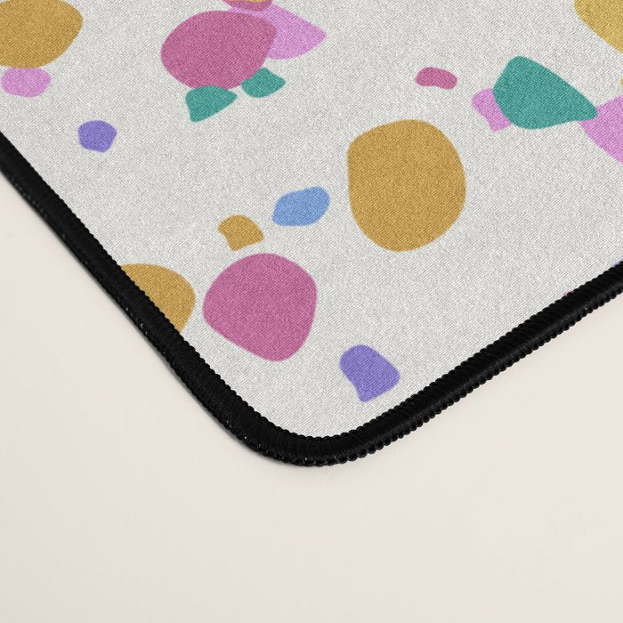 Festive Speckled Dot Pattern - Funfetti Rainbow Desk Mat Gallery Image 4