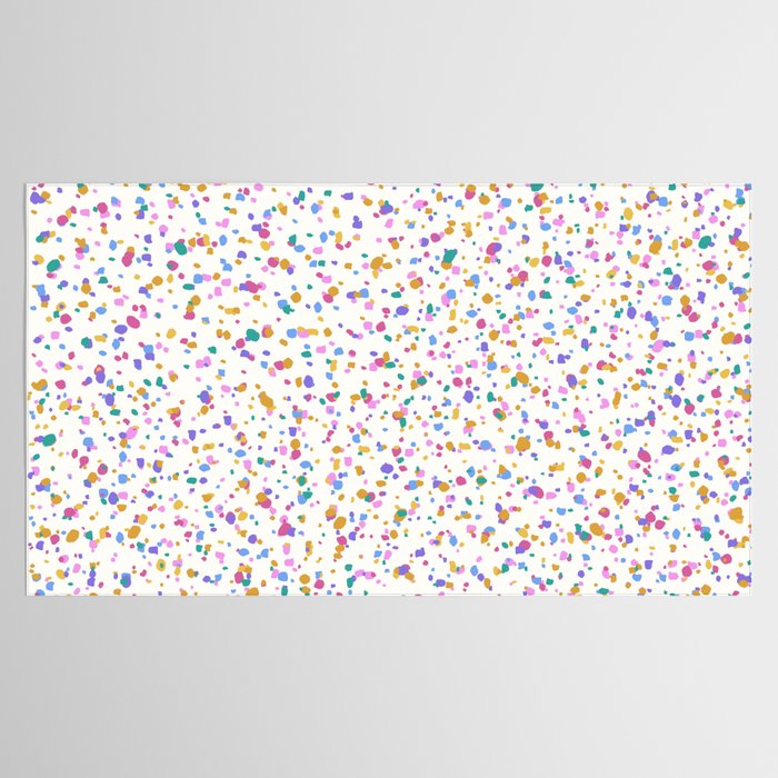 Festive Speckled Dot Pattern - Funfetti Rainbow Tablecloth Gallery Image 2