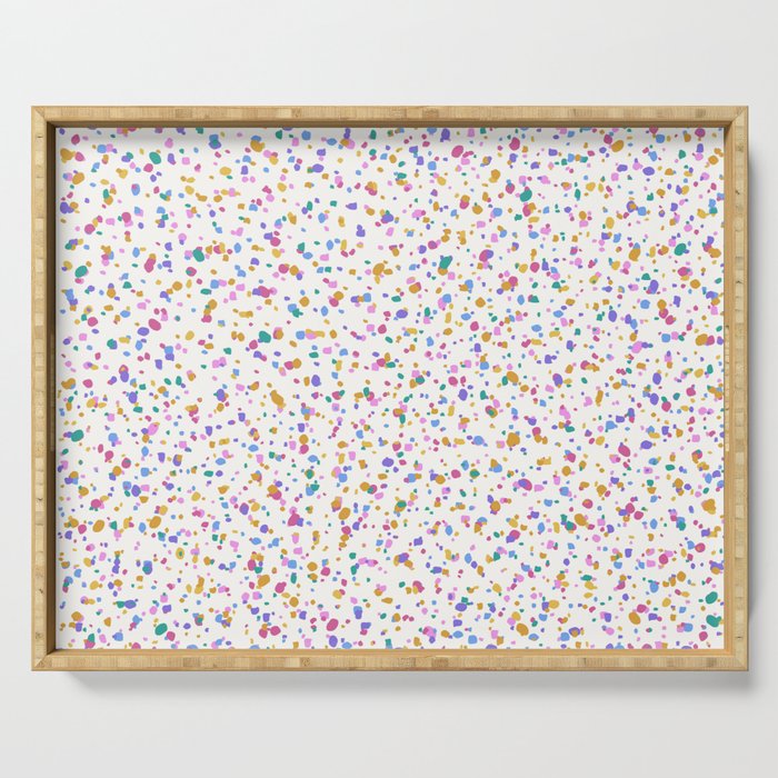 Festive Speckled Dot Pattern - Funfetti Rainbow Serving Tray Gallery Image 1