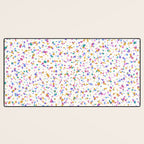 Festive Speckled Dot Pattern - Funfetti Rainbow Desk Mat Gallery Image 3
