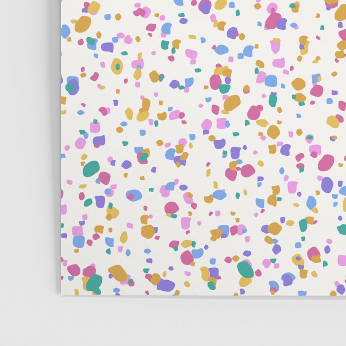 Festive Speckled Dot Pattern - Funfetti Rainbow Poster Gallery Image 3