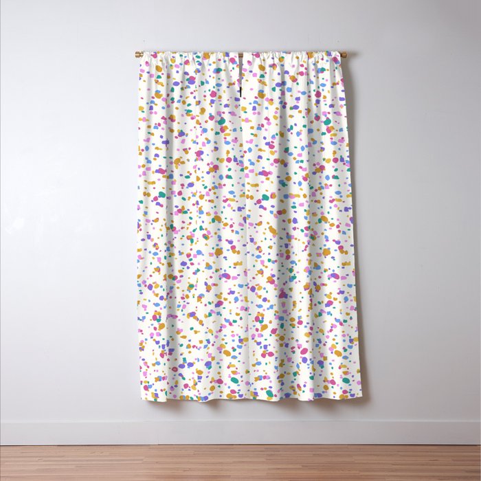 Festive Speckled Dot Pattern - Funfetti Rainbow Window Curtain Gallery Image 3