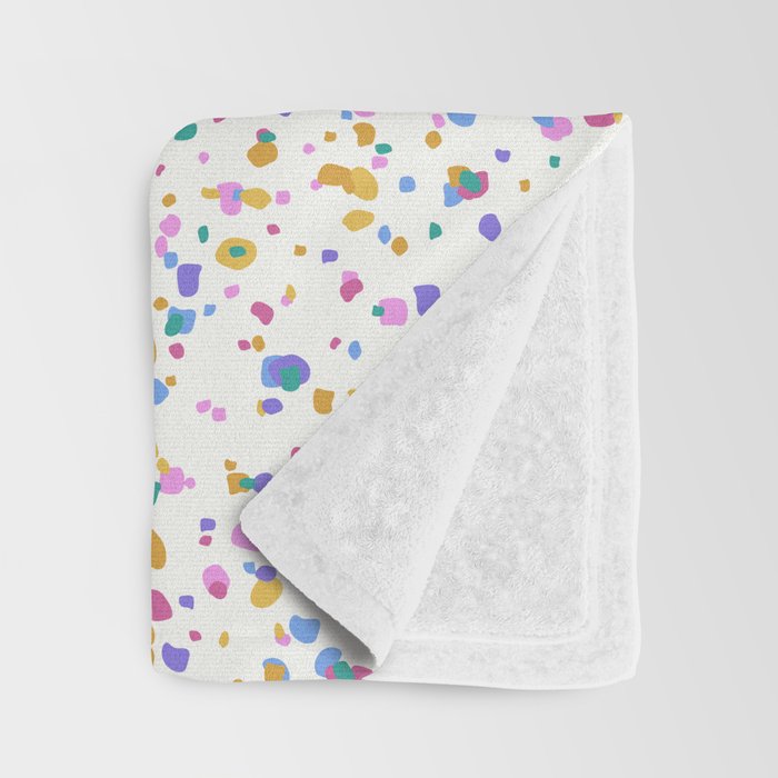 Festive Speckled Dot Pattern - Funfetti Rainbow Throw Blanket Gallery Image 3