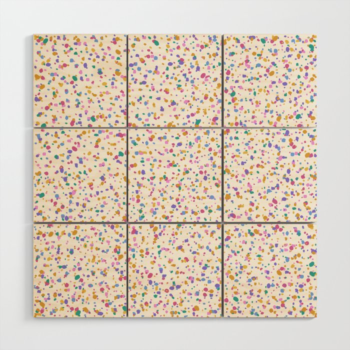 Festive Speckled Dot Pattern - Funfetti Rainbow Wood Wall Art Gallery Image 1