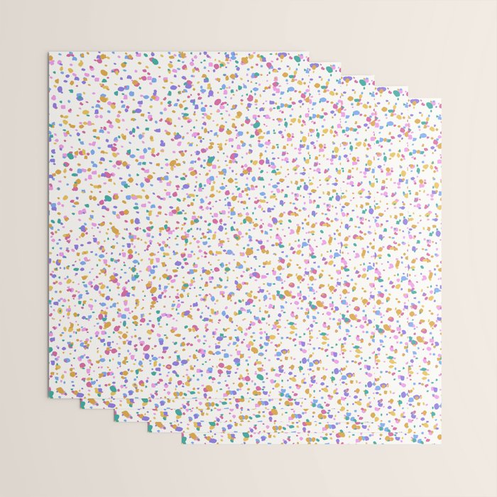 Festive Speckled Dot Pattern - Funfetti Rainbow Wrapping Paper Gallery Image 3