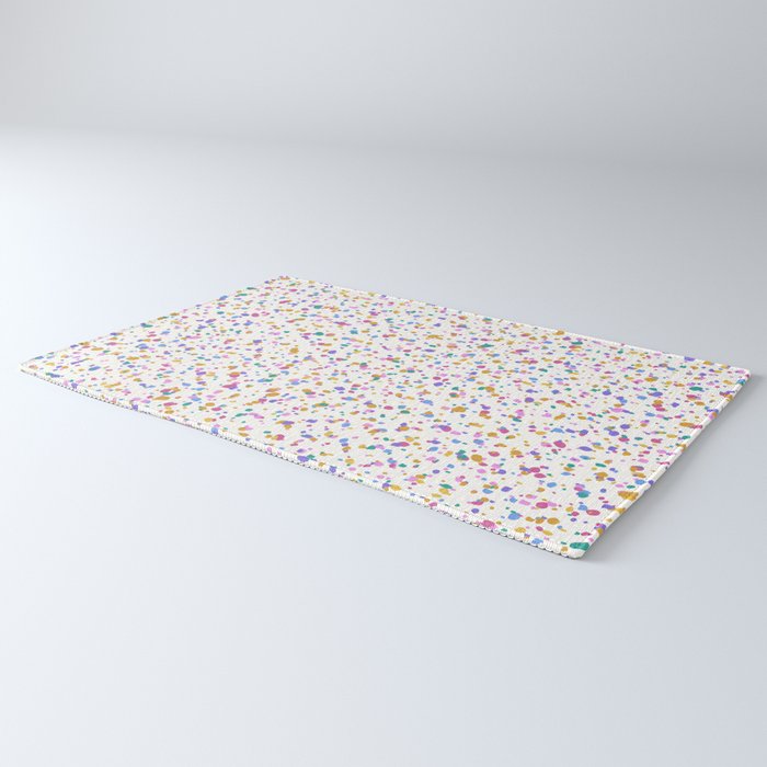 Festive Speckled Dot Pattern - Funfetti Rainbow Rug Gallery Image 3