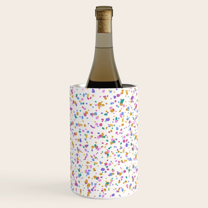 Festive Speckled Dot Pattern - Funfetti Rainbow Wine Chiller