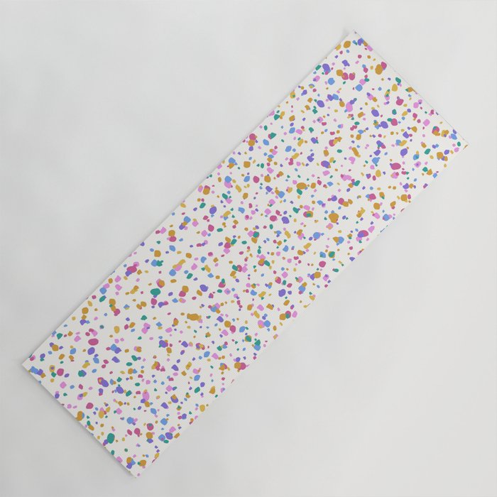 Festive Speckled Dot Pattern - Funfetti Rainbow Yoga Mat Gallery Image 1