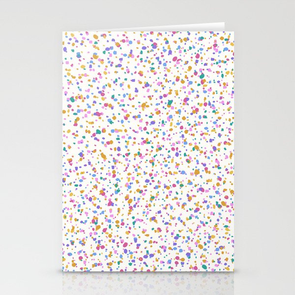 Festive Speckled Dot Pattern - Funfetti Rainbow Stationery Card Gallery Image 2