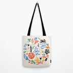 La Dolce Vita Colorful Italian Cuisine Food Doodles Tote Bag Gallery Image 2