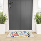 La Dolce Vita Colorful Italian Cuisine Food Doodles Welcome Mat Gallery Image 3