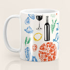 La Dolce Vita Colorful Italian Cuisine Food Doodles Coffee Mug Gallery Image 3