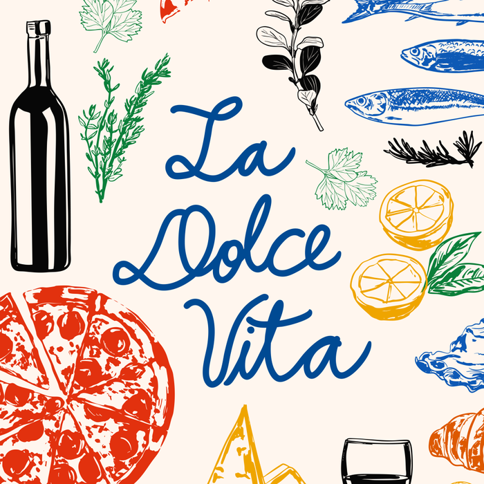La Dolce Vita Colorful Italian Cuisine Food Doodles Coffee Mug Gallery Image 2