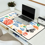 La Dolce Vita Colorful Italian Cuisine Food Doodles Desk Mat Gallery Image 2