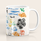 La Dolce Vita Colorful Italian Cuisine Food Doodles Coffee Mug Gallery Image 1