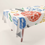 La Dolce Vita Colorful Italian Cuisine Food Doodles Tablecloth Gallery Image 1