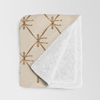 Bows & Ribbons Pattern LVI Neutral Beige Throw Blanket Gallery Image 3