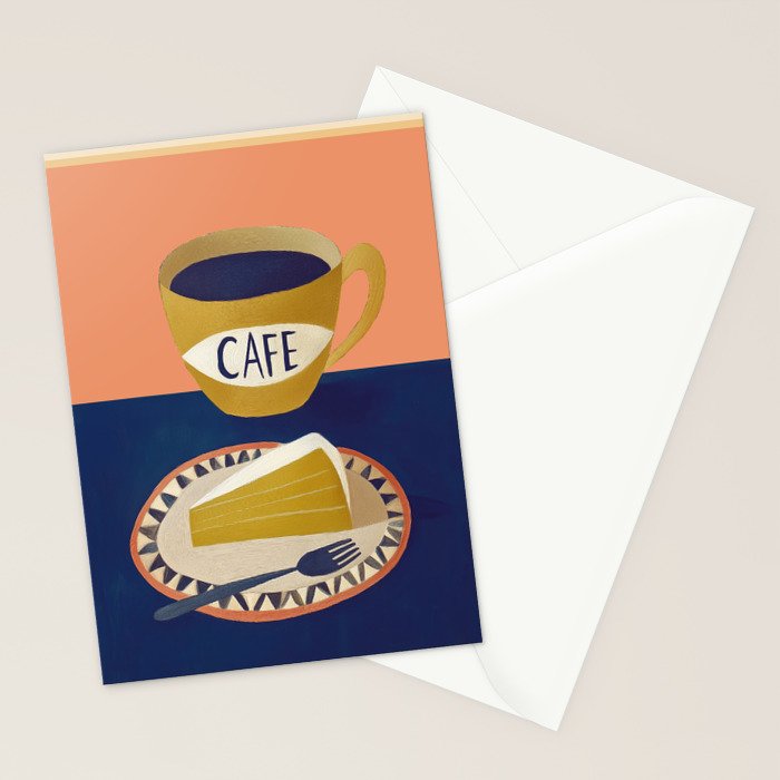 Coffee with Cake Stationery Card Gallery Image 2