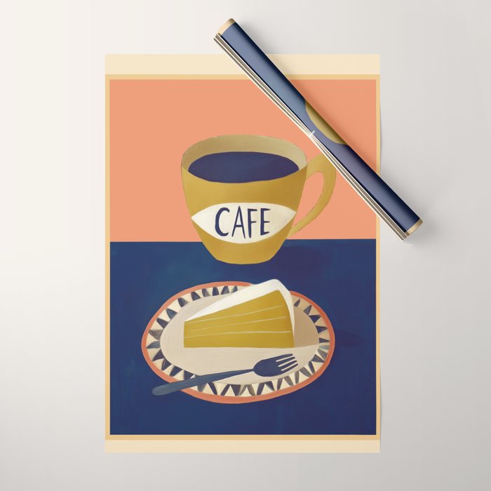 Coffee with Cake Wrapping Paper Gallery Image 1