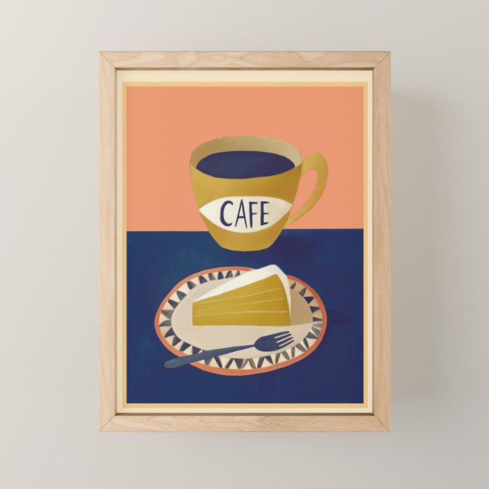 Coffee with Cake Mini Art Print Gallery Image 1