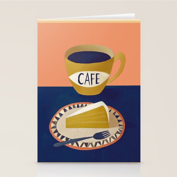 Coffee with Cake Stationery Card Gallery Image 2
