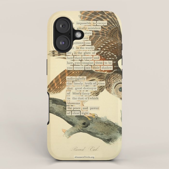 Bird Divinations: Barred Owl (about: almanacofbirds.org) iPhone Case Gallery Image 1
