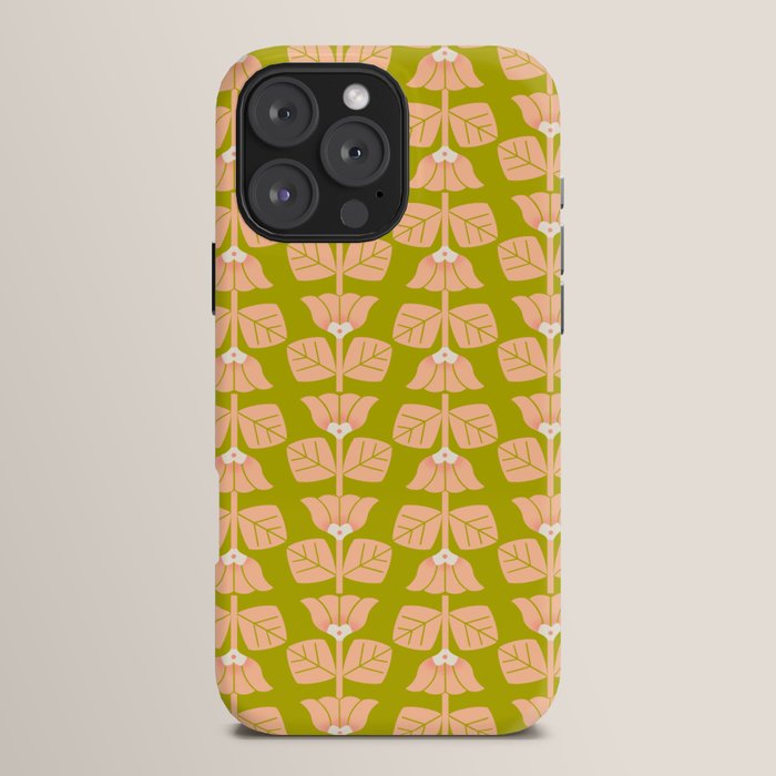 Retro Peach Blossoms Pattern - Green iPhone Case Gallery Image 16