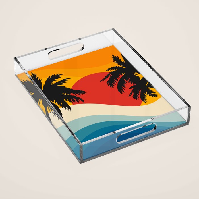 Abstract landscape art #5 Acrylic Tray Gallery Image 1