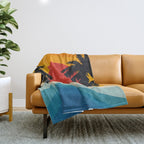 Abstract landscape art #5 Throw Blanket Gallery Image 1