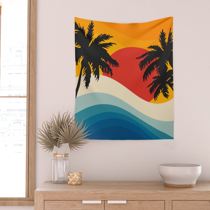 Abstract landscape art #5 Wall Tapestry Gallery Image 2