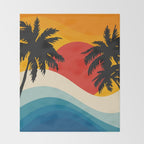 Abstract landscape art #5 Throw Blanket Gallery Image 2