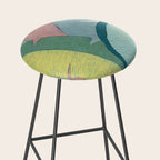 Banana leaves pastel colors Stool Gallery Image 2